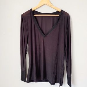 Lululemon sheer black top - size 6